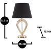 Mauro Ferretti lampe de table Maxt E27 Ø 32,5x53,5 cm or noir