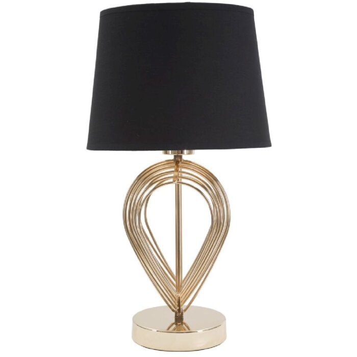 Mauro Ferretti lampe de table Maxt E27 Ø 24x44 cm or noir