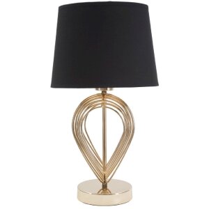 Mauro Ferretti lampe de table Maxt E27 Ø 24x44 cm or noir