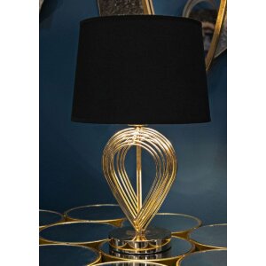 Mauro Ferretti lampe de table Maxt E27 Ø 24x44 cm or noir