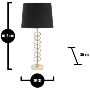 Mauro Ferretti lampe de table X E27 Ø 30x61,5 cm or noir