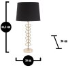 Mauro Ferretti lampe de table X E27 Ø 30x61,5 cm or noir