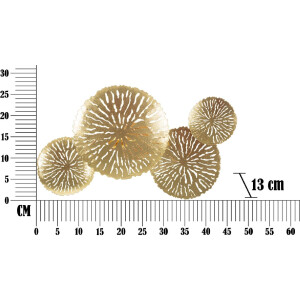 Mauro Ferretti Applique Dishi Plus 2 flammes E14 47x13x28 cm or