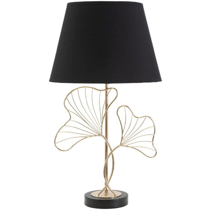 Mauro Ferretti lampe de table feuilles E27 Ø 30x60 cm noir or
