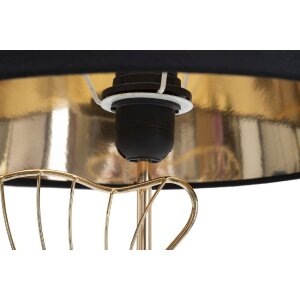 Mauro Ferretti lampe de table feuilles E27 Ø 30x60 cm noir or
