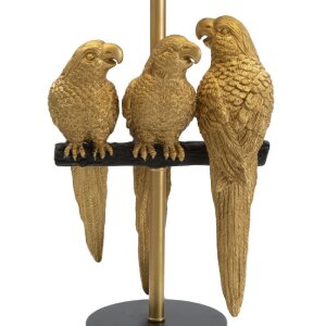 Mauro Ferretti lampe de table perroquets E27 Ø 30x62,5 cm noir or
