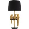 Mauro Ferretti lampe de table perroquets E27 Ø 30x62,5 cm noir or