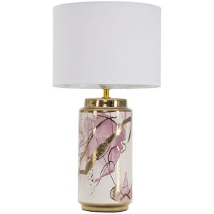 Mauro Ferretti lampe de table Glam Abstrakt E27 Ø 25x48 cm blanc multicolore