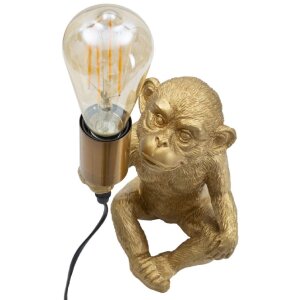 Mauro Ferretti lampe de table singe E27 17x14,5x25 cm or