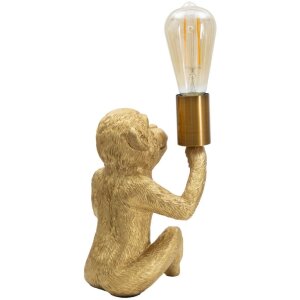 Mauro Ferretti lampe de table singe E27 17x14,5x25 cm or