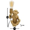 Mauro Ferretti lampe de table singe E27 17x14,5x25 cm or