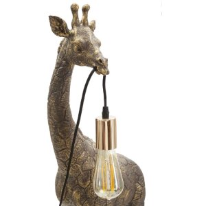 Mauro Ferretti lampe de table girafe E27 40x22x80 cm or antique