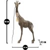Mauro Ferretti lampe de table girafe E27 40x22x80 cm or antique