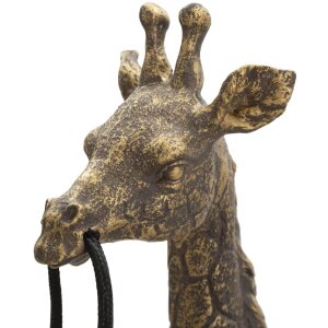 Mauro Ferretti lampe de table girafe E27 28x16x60 cm or antique