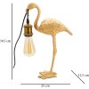 Mauro Ferretti lampe de table Flamingo E27 13x11,5x39,5 cm or