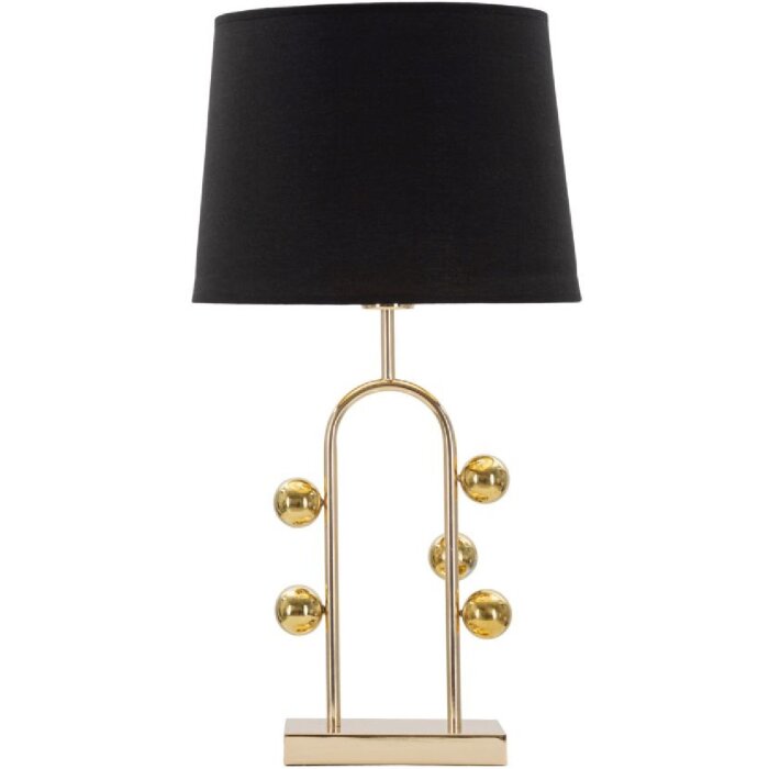 Mauro Ferretti lampe de table bulle E27 Ø 32,5x61 cm noir or