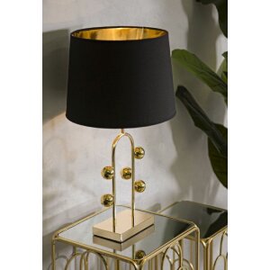 Mauro Ferretti lampe de table bulle E27 Ø 32,5x61 cm noir or