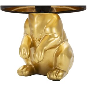 Mauro Ferretti lampe de table lapin E27 Ø 20x43 cm or noir