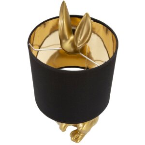 Mauro Ferretti lampe de table lapin E27 Ø 20x43 cm or noir