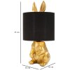 Mauro Ferretti lampe de table lapin E27 Ø 20x43 cm or noir