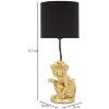 Mauro Ferretti lampe de table singe assis E27 Ø 20x51,5 cm or noir