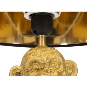 Mauro Ferretti lampe de table maman singe E27 Ø 30x49 cm or noir
