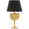 Mauro Ferretti lampe de table éléphant E27 Ø 32x59 cm or noir