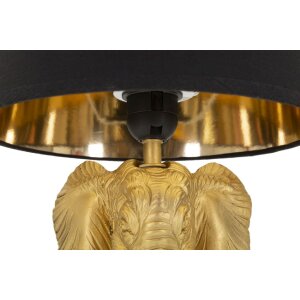 Mauro Ferretti lampe de table éléphant E27 Ø 25x43 cm or noir