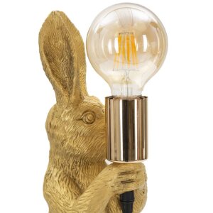 Mauro Ferretti lampe de table lapin E27 13x17x35.5 cm or