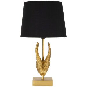 Mauro Ferretti lampe de table aile E27 Ø 25x45 cm or noir