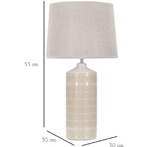 Mauro Ferretti lampe de table Schaubilder E27 Ø 30x55 cm crème