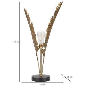 Mauro Ferretti lampe de table Palmier E27 Ø 26x65 cm or