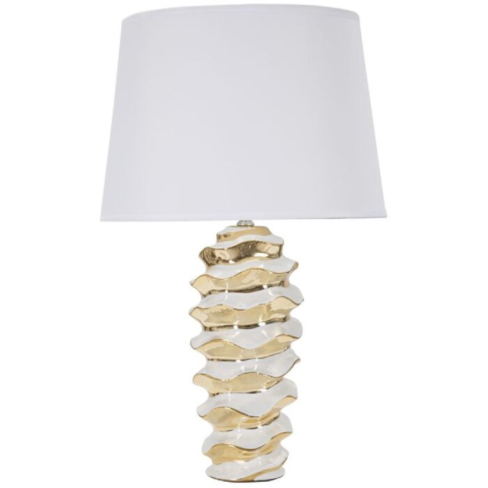 Mauro Ferretti lampe de table Glam-Weltraum E27 Ø 33x53 cm blanc or