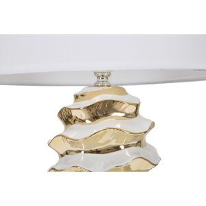 Mauro Ferretti lampe de table Glam-Weltraum E27 Ø 33x53 cm blanc or