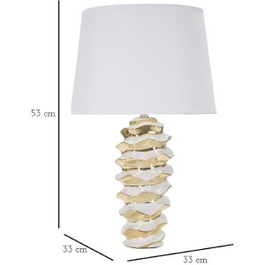 Mauro Ferretti lampe de table Glam-Weltraum E27 Ø 33x53 cm blanc or