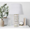 Mauro Ferretti lampe de table Glam Carv E27 Ø 34,5x56 cm blanc or