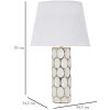 Mauro Ferretti lampe de table Glam Carv E27 Ø 34,5x56 cm blanc or