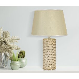Mauro Ferretti lampe de table Glam Gold E27 Ø 30x47,5 cm or blanc