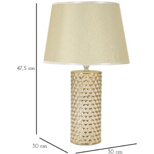 Mauro Ferretti lampe de table Glam Gold E27 Ø 30x47,5 cm or blanc