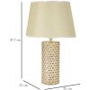 Mauro Ferretti lampe de table Glam Gold E27 Ø 30x47,5 cm or blanc