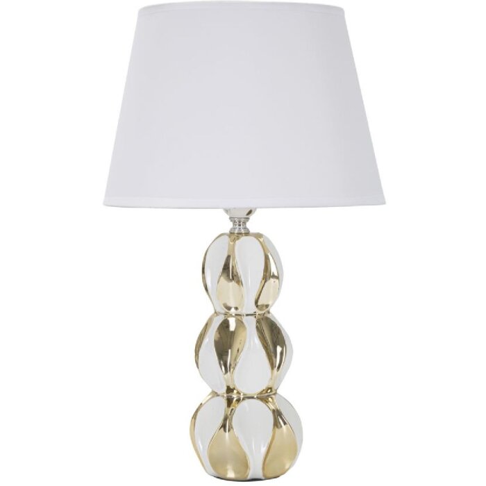 Mauro Ferretti lampe de table Glam balles E27 Ø 28x46 cm blanc or