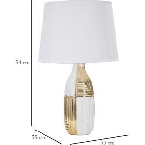Mauro Ferretti lampe de table Glam Linie E27 Ø 33x54 cm blanc or