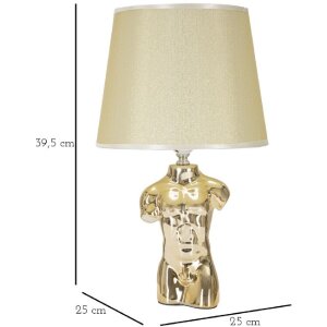 Mauro Ferretti lampe de table Glam Mann E27 25x42,5 cm or