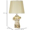 Mauro Ferretti lampe de table Glam Mann E27 25x42,5 cm or
