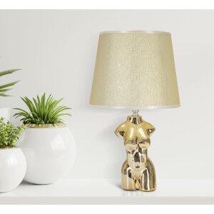 Mauro Ferretti lampe de table Glam femme E27 Ø 25x39,5 cm or