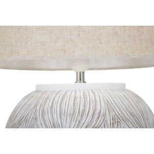 Mauro Ferretti lampe de table Atene E27 Ø 38x59 cm blanc lavé marron