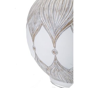 Mauro Ferretti lampe de table Atene E27 Ø 38x59 cm blanc lavé marron