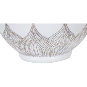 Mauro Ferretti lampe de table Atene E27 Ø 38x59 cm blanc lavé marron
