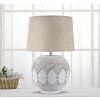 Mauro Ferretti lampe de table Atene E27 Ø 38x59 cm blanc lavé marron
