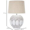 Mauro Ferretti lampe de table Atene E27 Ø 38x59 cm blanc lavé marron